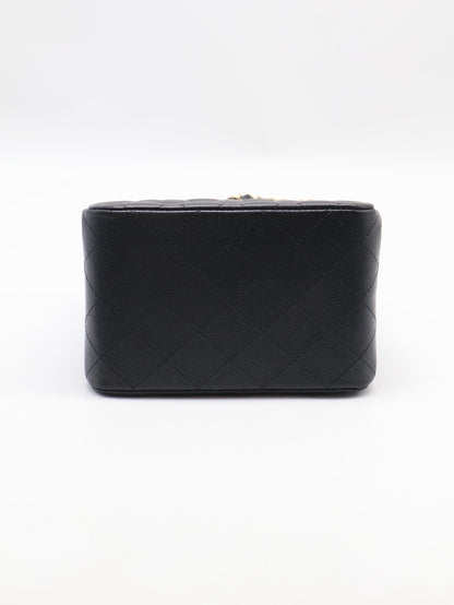 CHANEL Mini Tote粒面牛皮水桶包 - 黑金