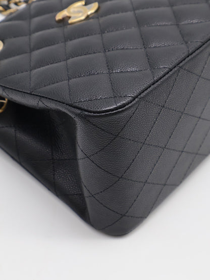 CHANEL Mini Tote粒面牛皮水桶包 - 黑金