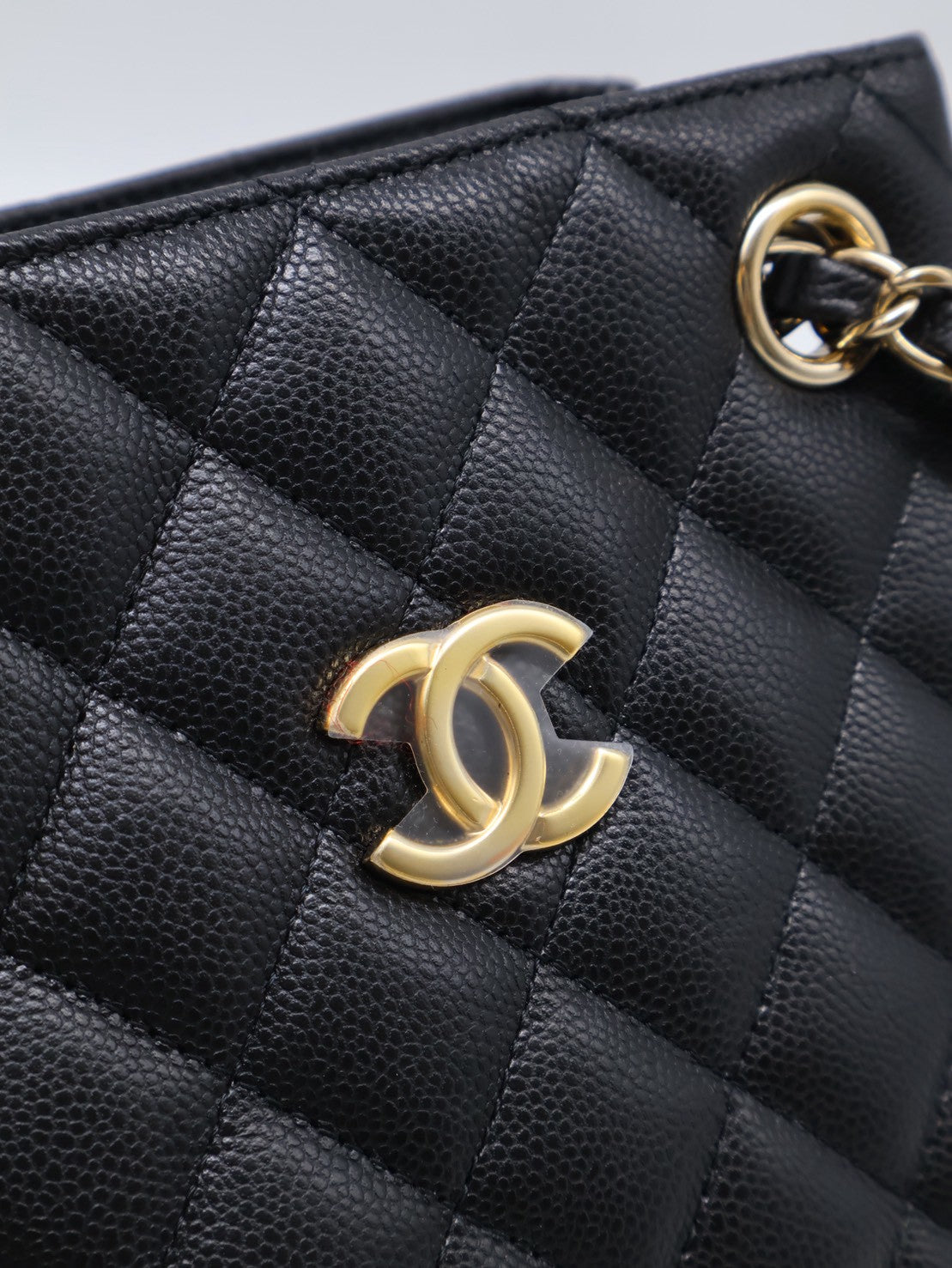 CHANEL Mini Tote粒面牛皮水桶包 - 黑金