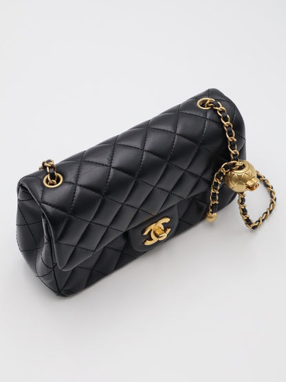 CHANEL 經典口蓋包Mini CF20 - 金球黑金
