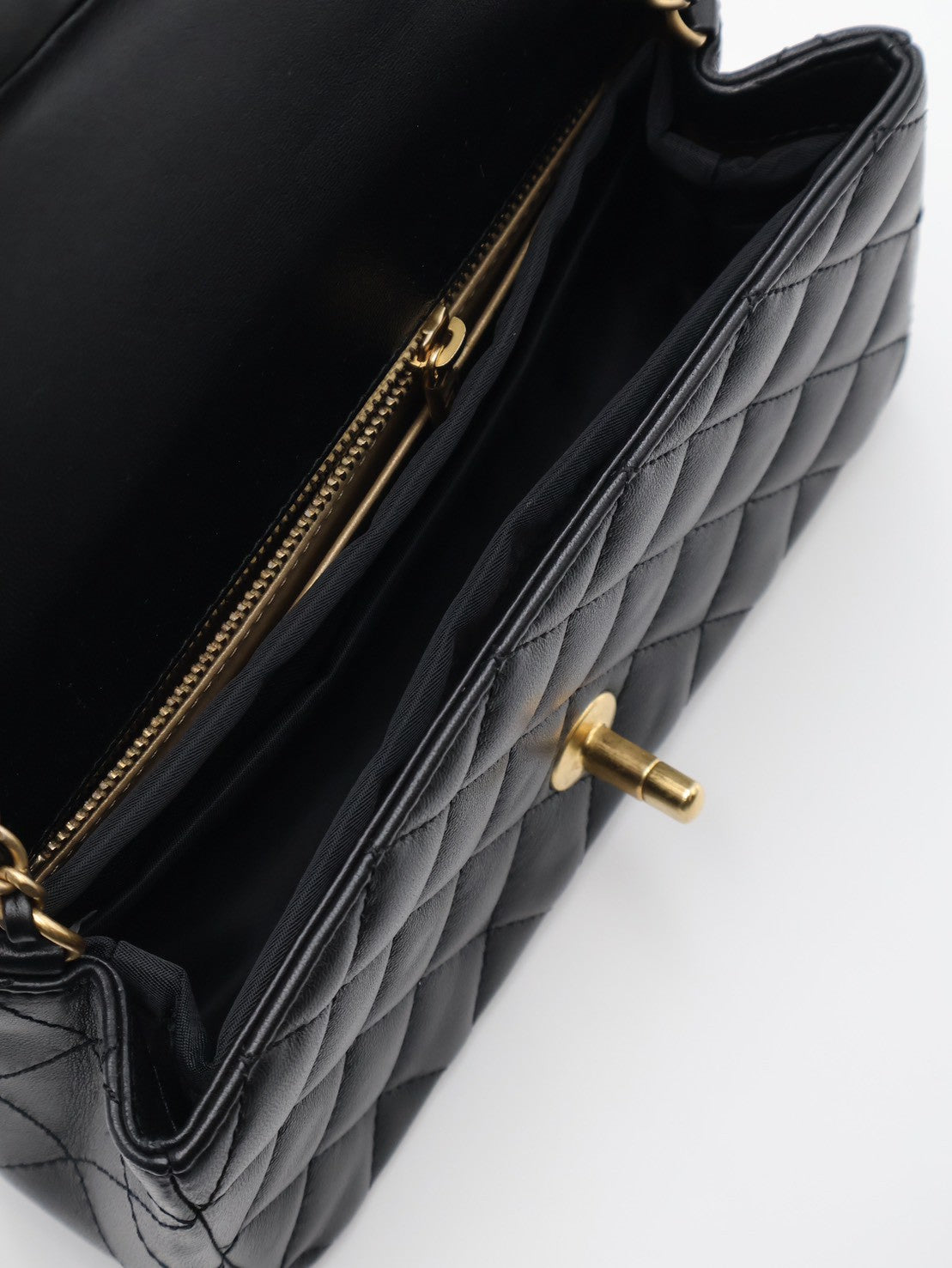 CHANEL 經典口蓋包Mini CF20 - 金球黑金