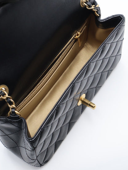 CHANEL 經典口蓋包Mini CF20 - 金球黑金