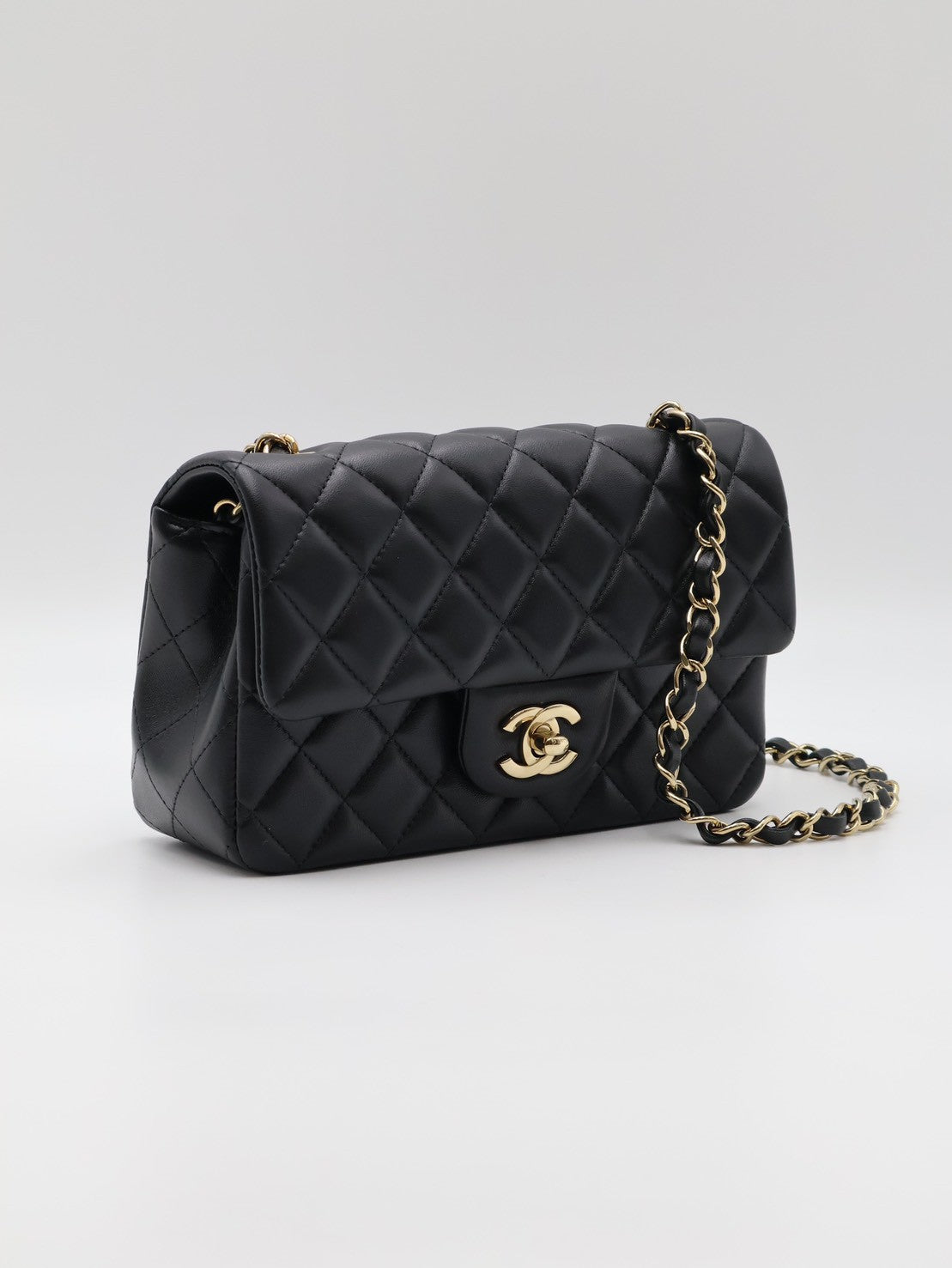 CHANEL 經典口蓋包Mini CF20 - 黑金