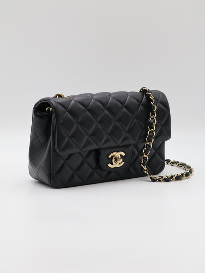 CHANEL 經典口蓋包Mini CF20 - 黑金