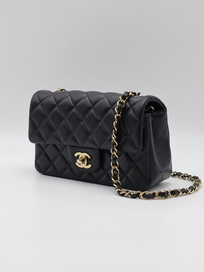 CHANEL 經典口蓋包Mini CF20 - 黑金