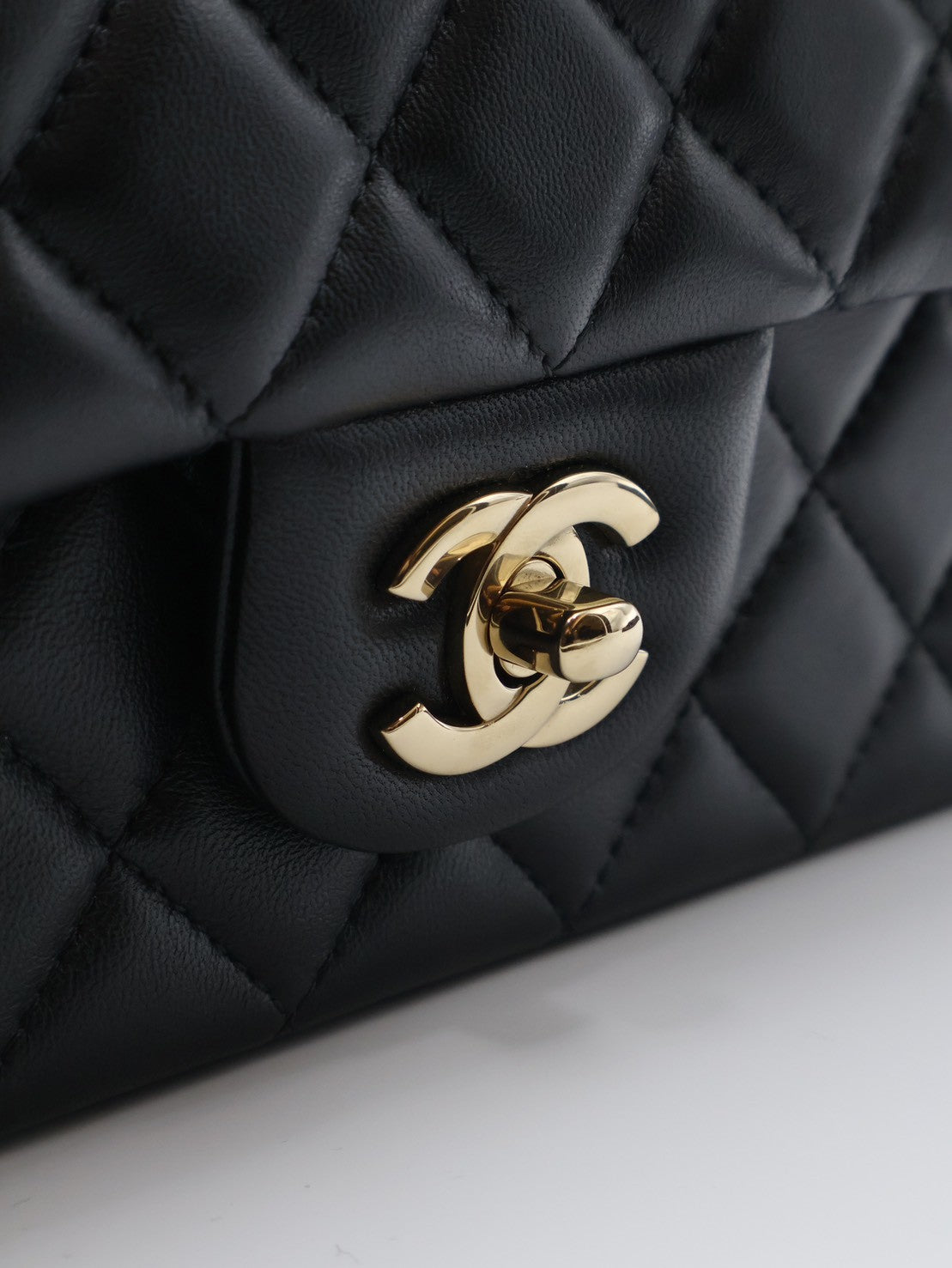 CHANEL 經典口蓋包Mini CF20 - 黑金