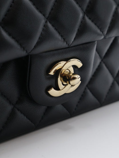 CHANEL 經典口蓋包Mini CF20 - 黑金
