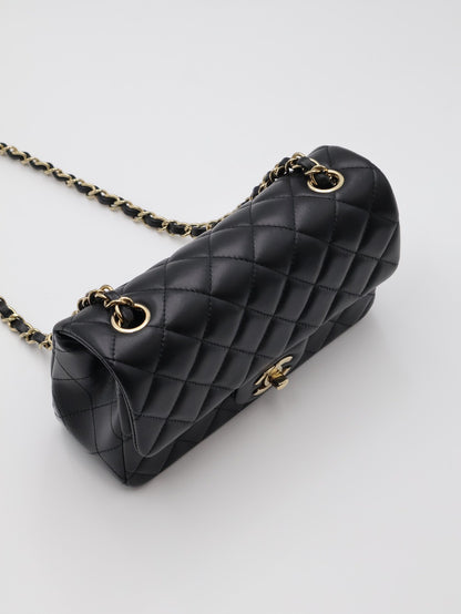 CHANEL 經典口蓋包Mini CF20 - 黑金