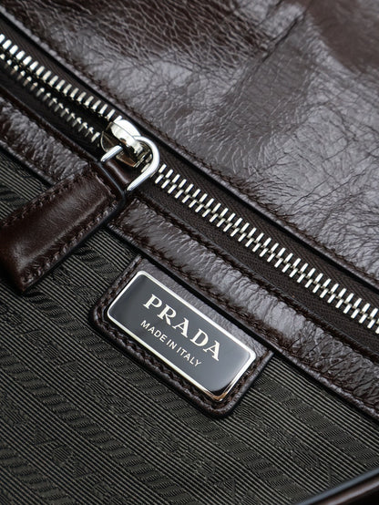 PRADA 小牛皮郵差包 - 深棕