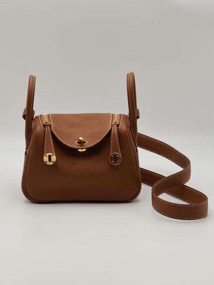 HERMES Mini Lindy - Gold 37 金棕金 U