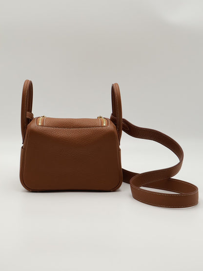 HERMES Mini Lindy - Gold 37 金棕金 U