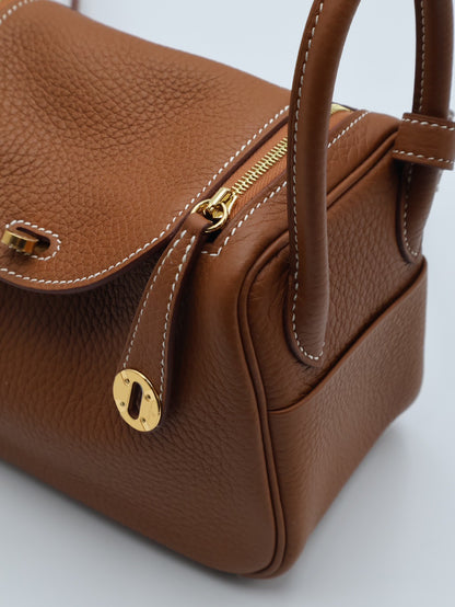 HERMES Mini Lindy - Gold 37 金棕金 U