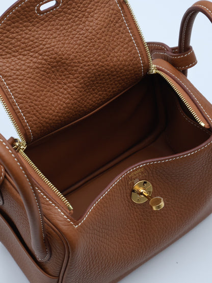 HERMES Mini Lindy - Gold 37 金棕金 U