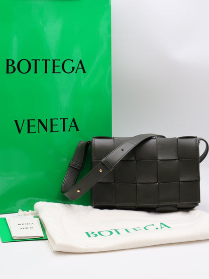 BOTTEGA VENETA Cassette經典編織包 - 15格灰綠