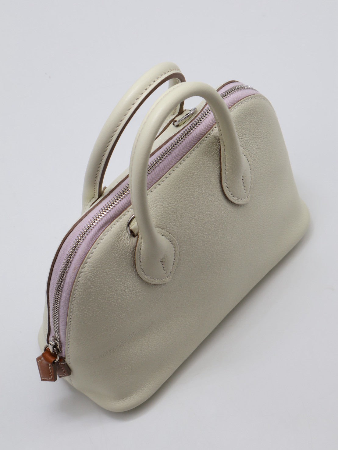 HERMES Mini Bolide - Mushroom/Mauve Pale/Gold 蘑菇白/夢幻紫/金棕 B