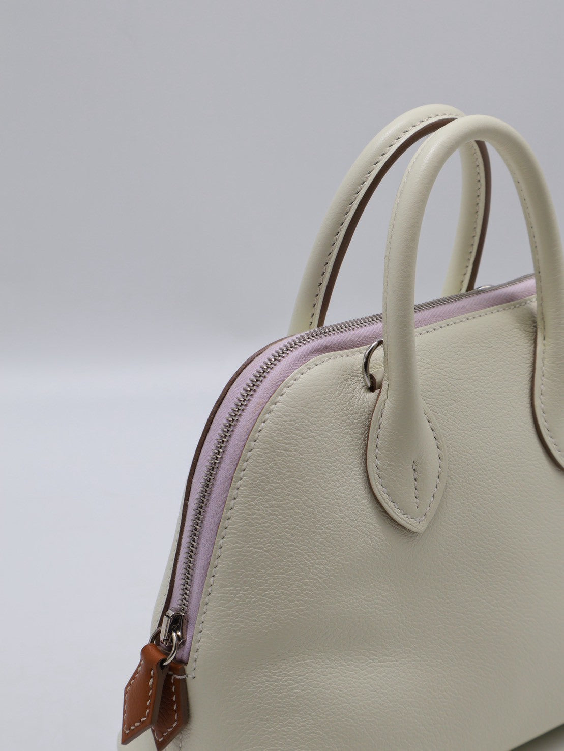 HERMES Mini Bolide - Mushroom/Mauve Pale/Gold 蘑菇白/夢幻紫/金棕 B