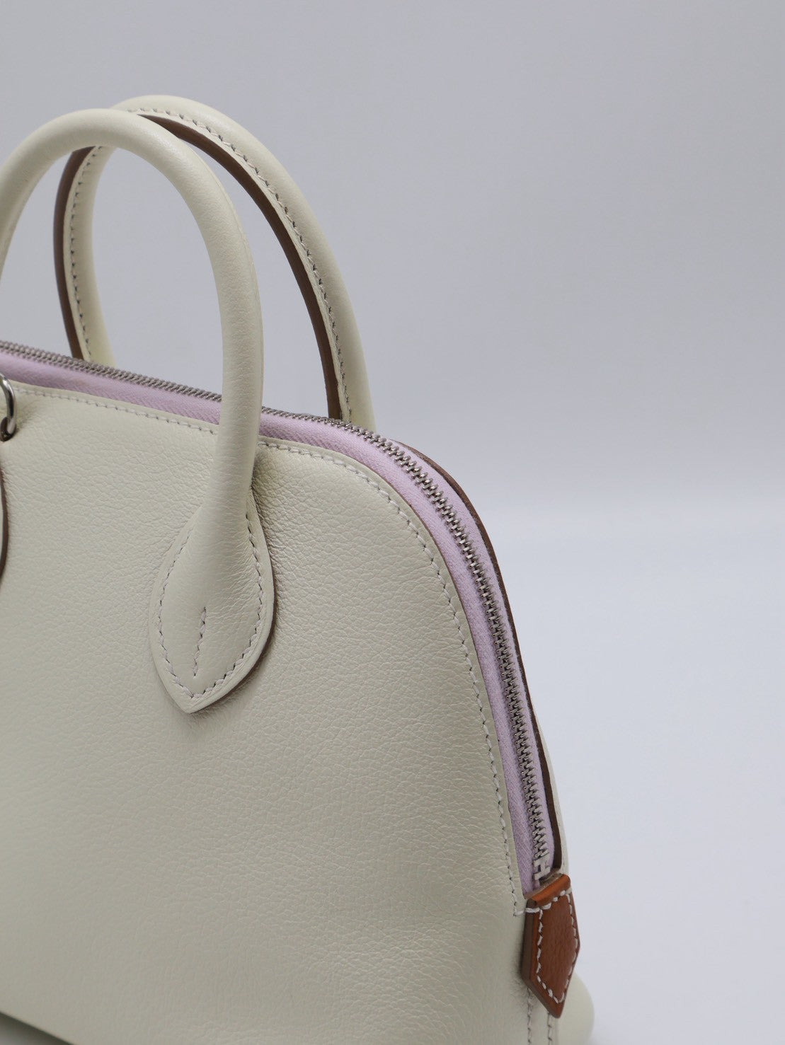 HERMES Mini Bolide - Mushroom/Mauve Pale/Gold 蘑菇白/夢幻紫/金棕 B
