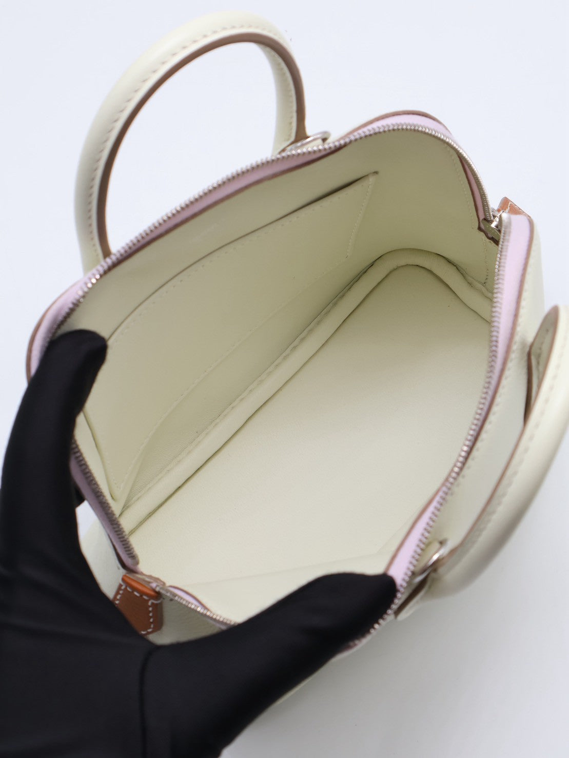 HERMES Mini Bolide - Mushroom/Mauve Pale/Gold 蘑菇白/夢幻紫/金棕 B