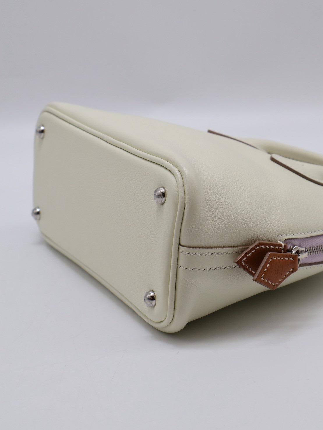 HERMES Mini Bolide - Mushroom/Mauve Pale/Gold 蘑菇白/夢幻紫/金棕 B