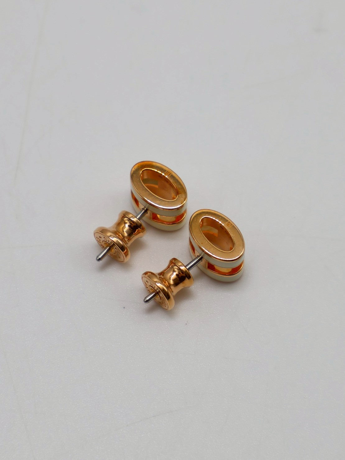 HERMES Mini Pop H耳環 - 白玫瑰金