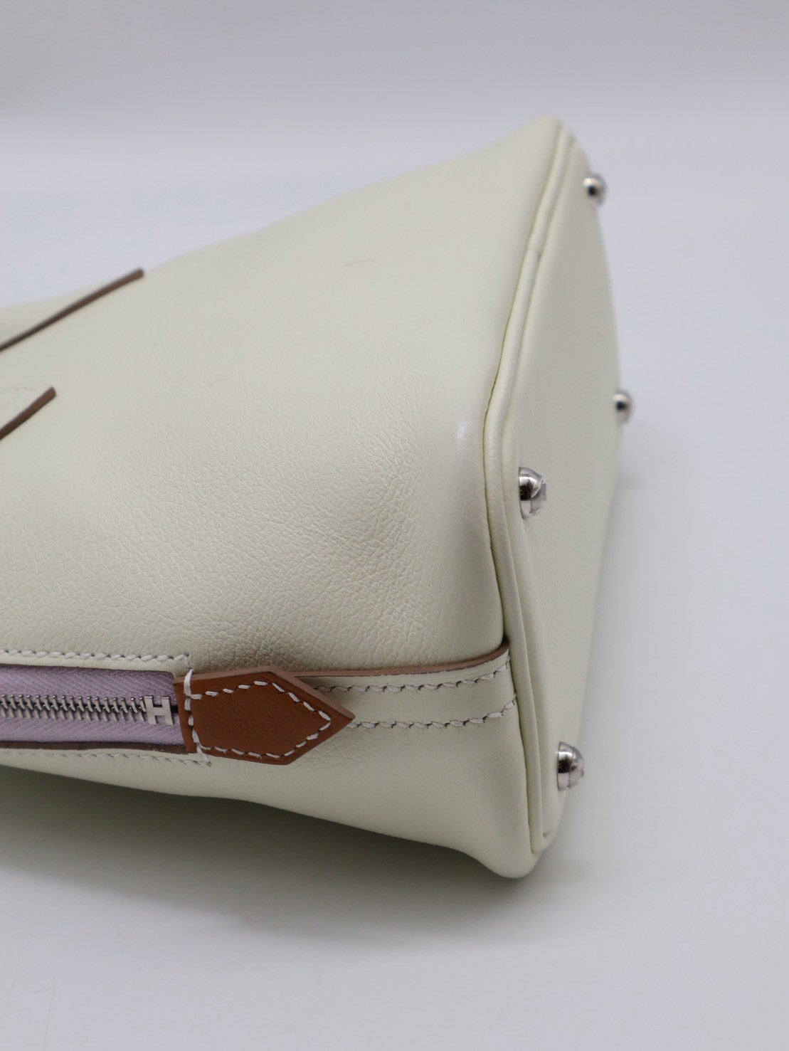 HERMES Mini Bolide - Mushroom/Mauve Pale/Gold 蘑菇白/夢幻紫/金棕 B