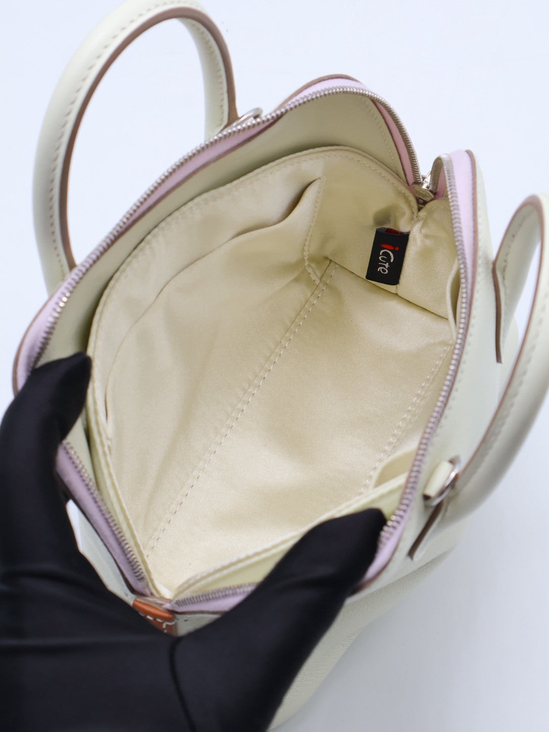 HERMES Mini Bolide - Mushroom/Mauve Pale/Gold 蘑菇白/夢幻紫/金棕 B