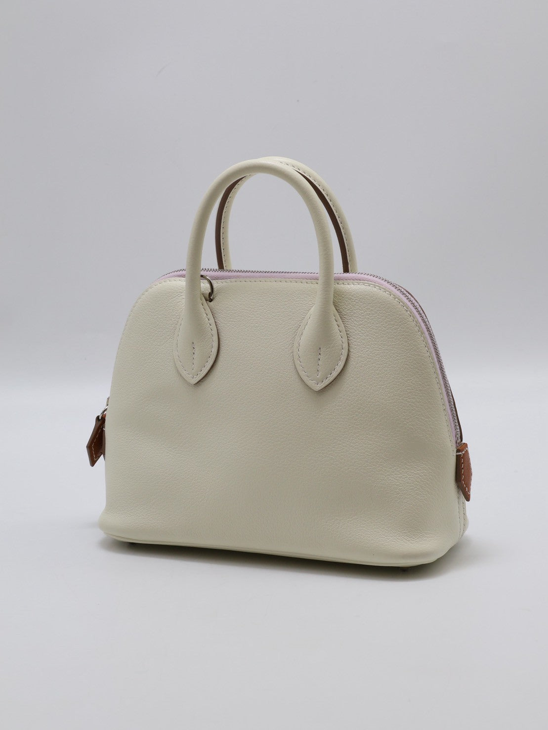 HERMES Mini Bolide - Mushroom/Mauve Pale/Gold 蘑菇白/夢幻紫/金棕 B