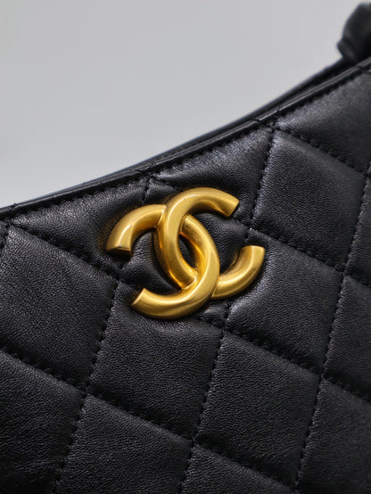 CHANEL 24S嬉皮單肩Hobo - 黑金
