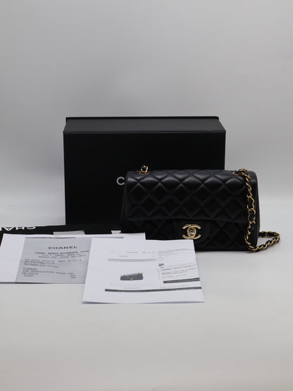 CHANEL 經典口蓋包Mini CF20 - 黑金