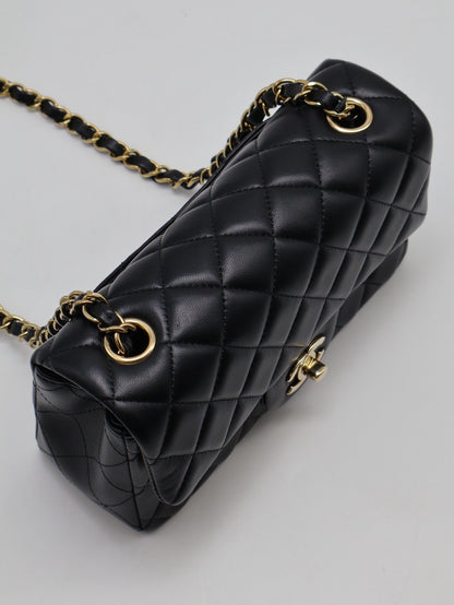 CHANEL 經典口蓋包Mini CF20 - 黑金