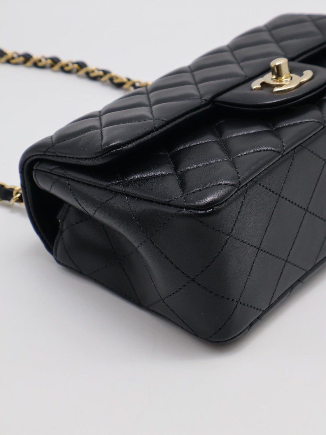 CHANEL 經典口蓋包Mini CF20 - 黑金