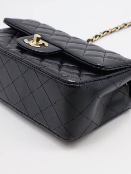 CHANEL 經典口蓋包Mini CF20 - 黑金