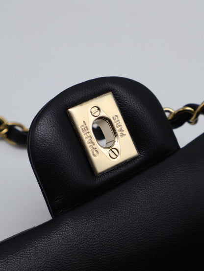 CHANEL 經典口蓋包Mini CF20 - 黑金