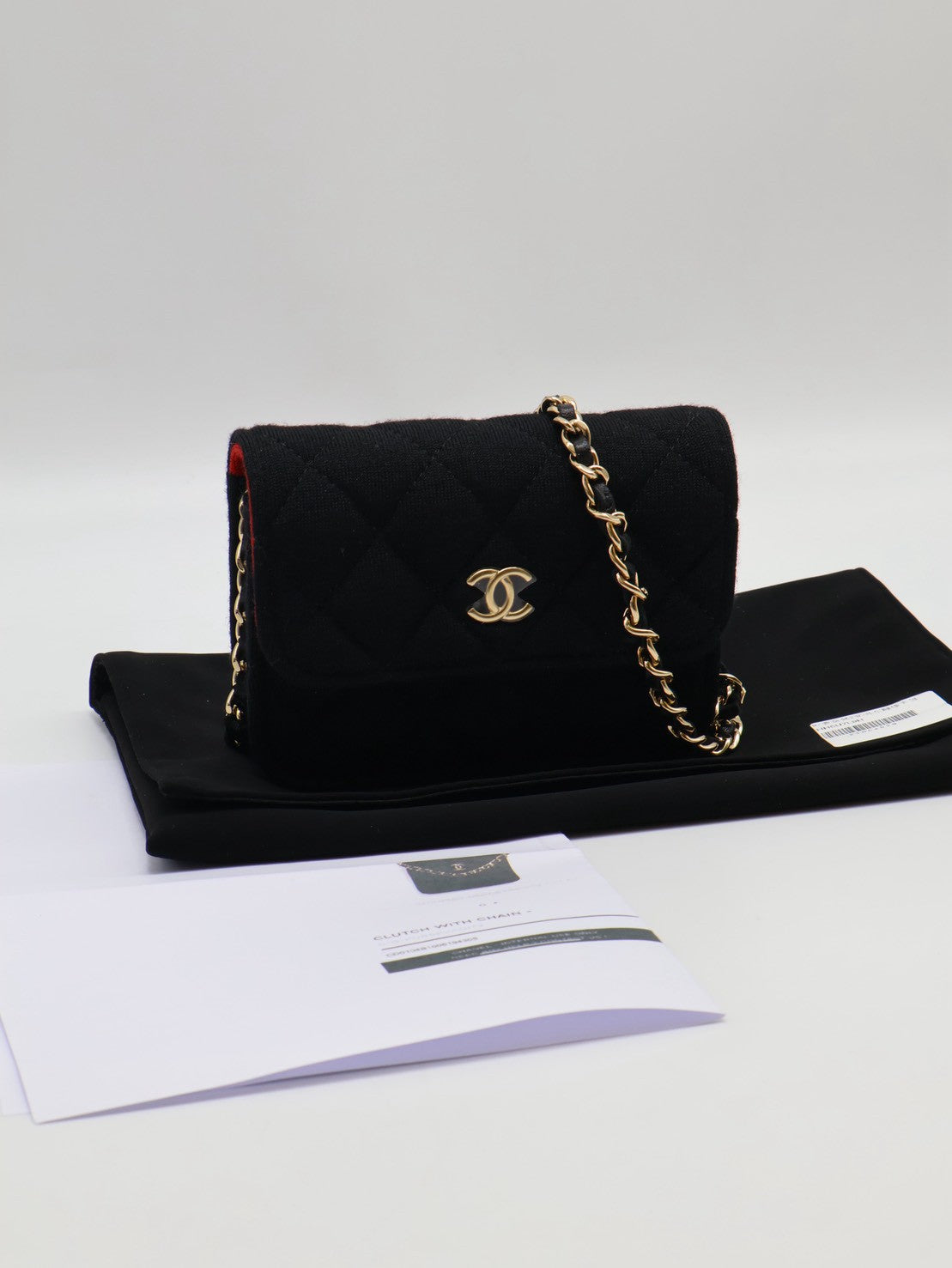 CHANEL 23C帆布鍊帶小包 - 黑金