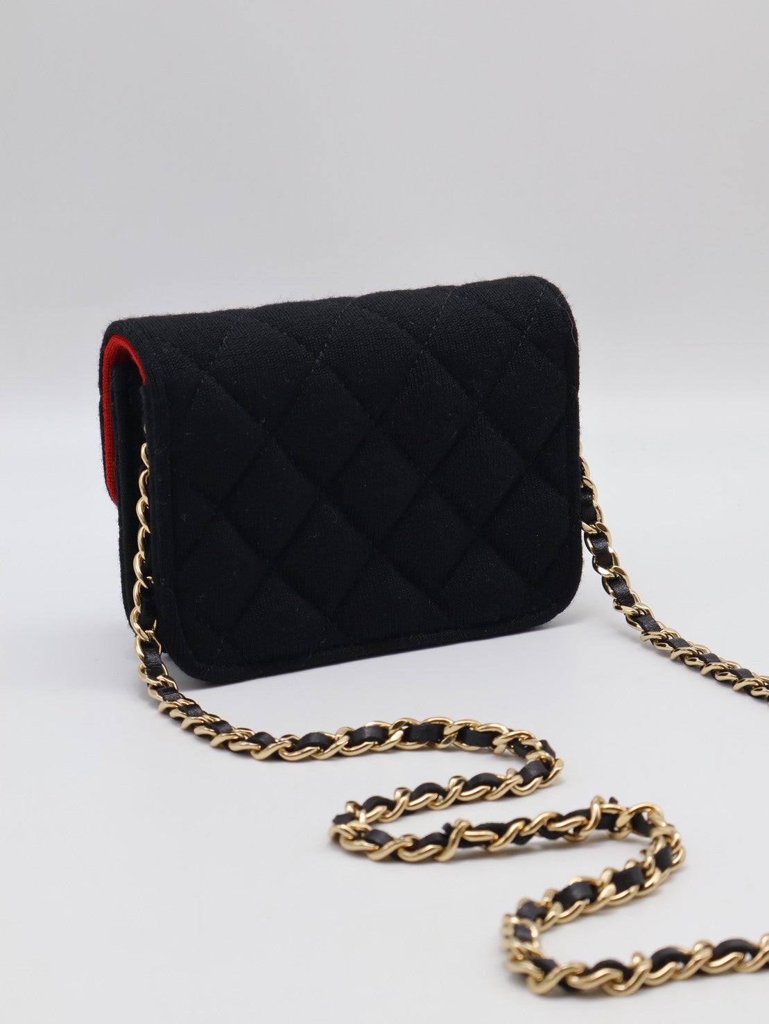 CHANEL 23C帆布鍊帶小包 - 黑金