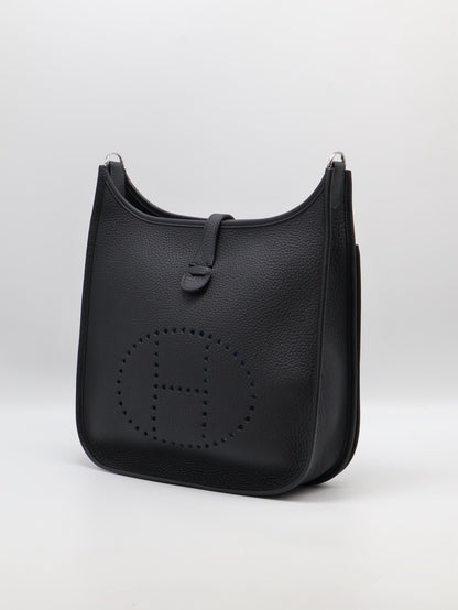 HERMES Evelyne 29 - Noir 89 黑銀 K