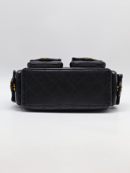 CHANEL 25C Hobo嬉皮包 - 小號黑金