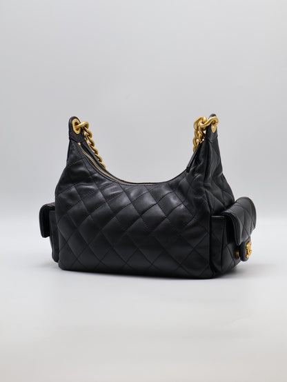 CHANEL 25C Hobo嬉皮包 - 小號黑金