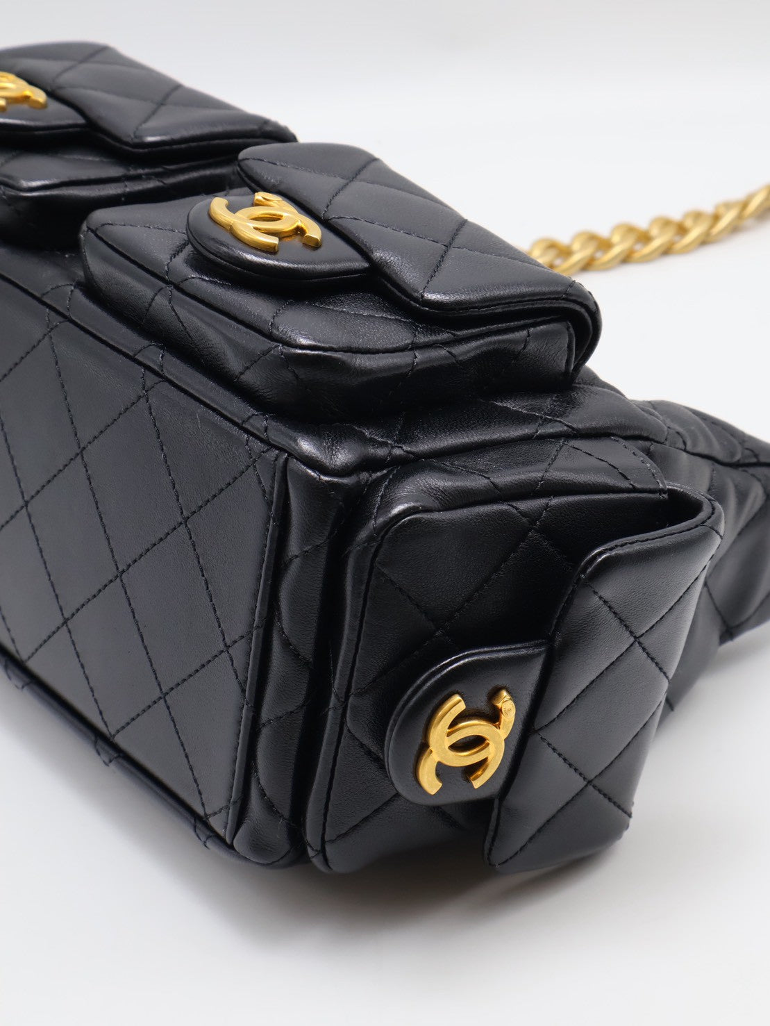 CHANEL 25C Hobo嬉皮包 - 小號黑金