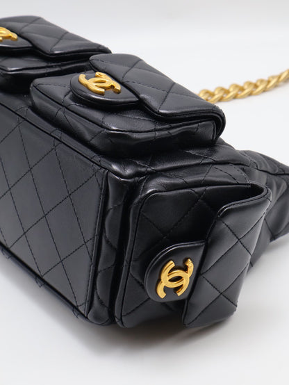 CHANEL 25C Hobo嬉皮包 - 小號黑金