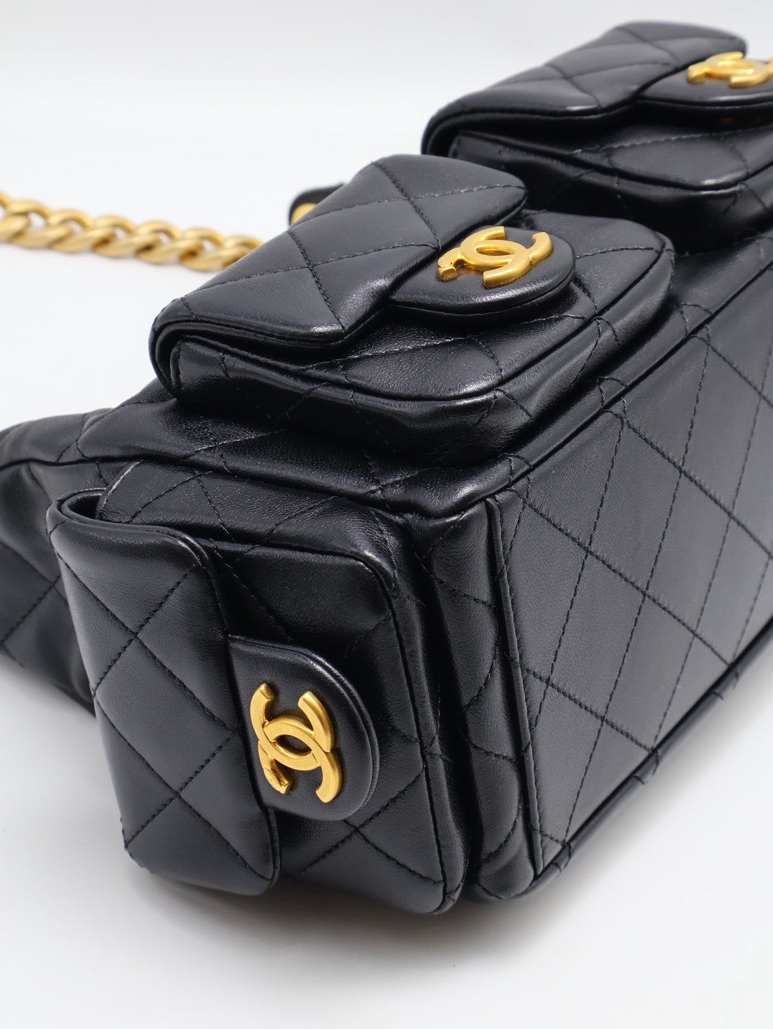 CHANEL 25C Hobo嬉皮包 - 小號黑金