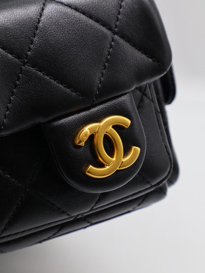 CHANEL 25C Hobo嬉皮包 - 小號黑金