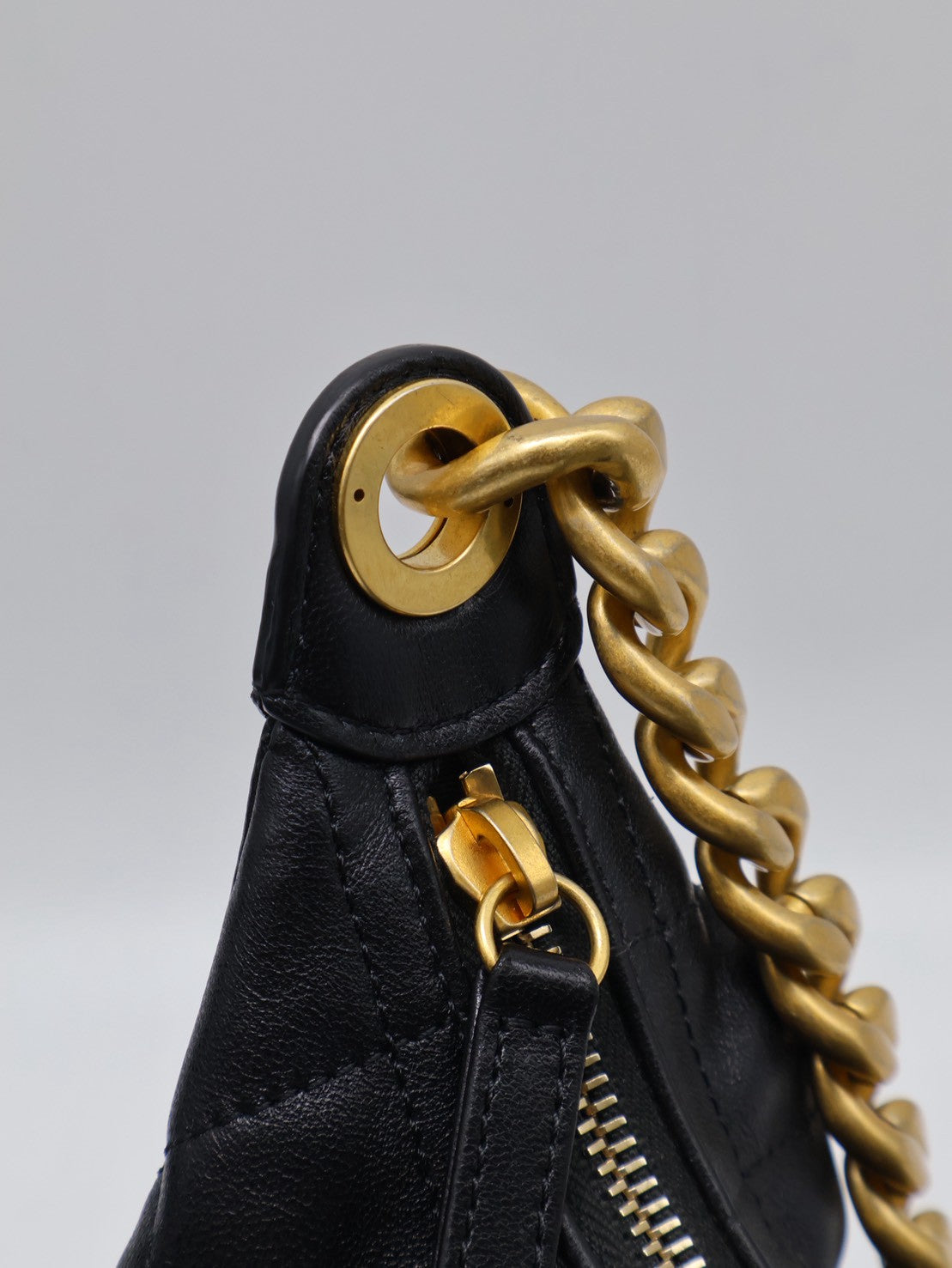 CHANEL 25C Hobo嬉皮包 - 小號黑金