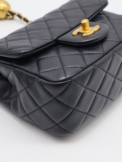CHANEL 經典口蓋包方胖子 17 - 金球黑金