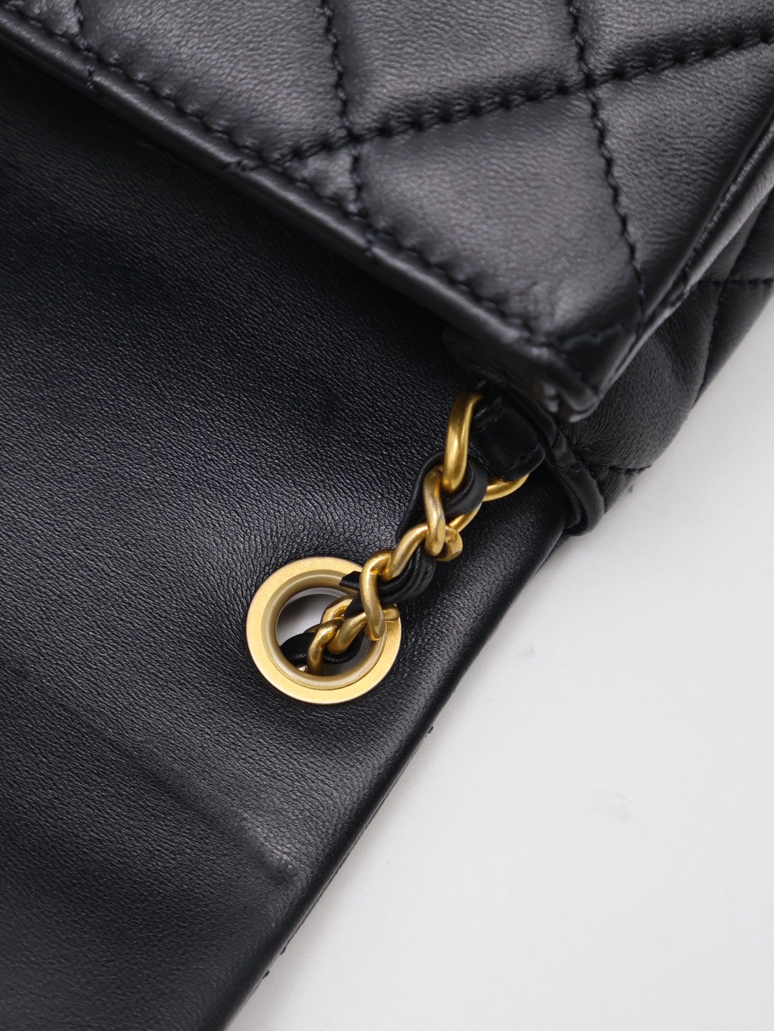 CHANEL 經典口蓋包方胖子 17 - 金球黑金