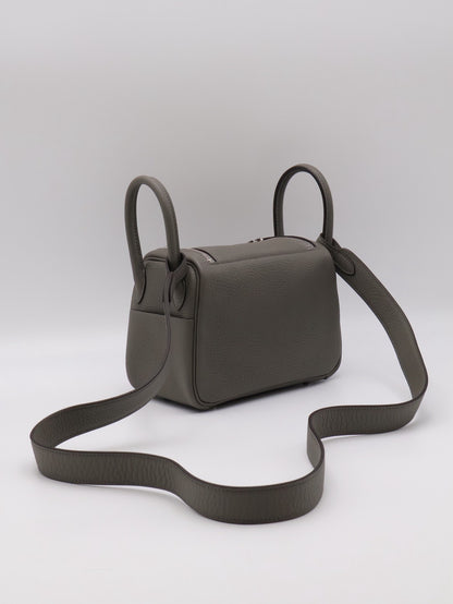HERMES Mini Lindy - Gris Meyer 0L 積雨雲灰銀 U