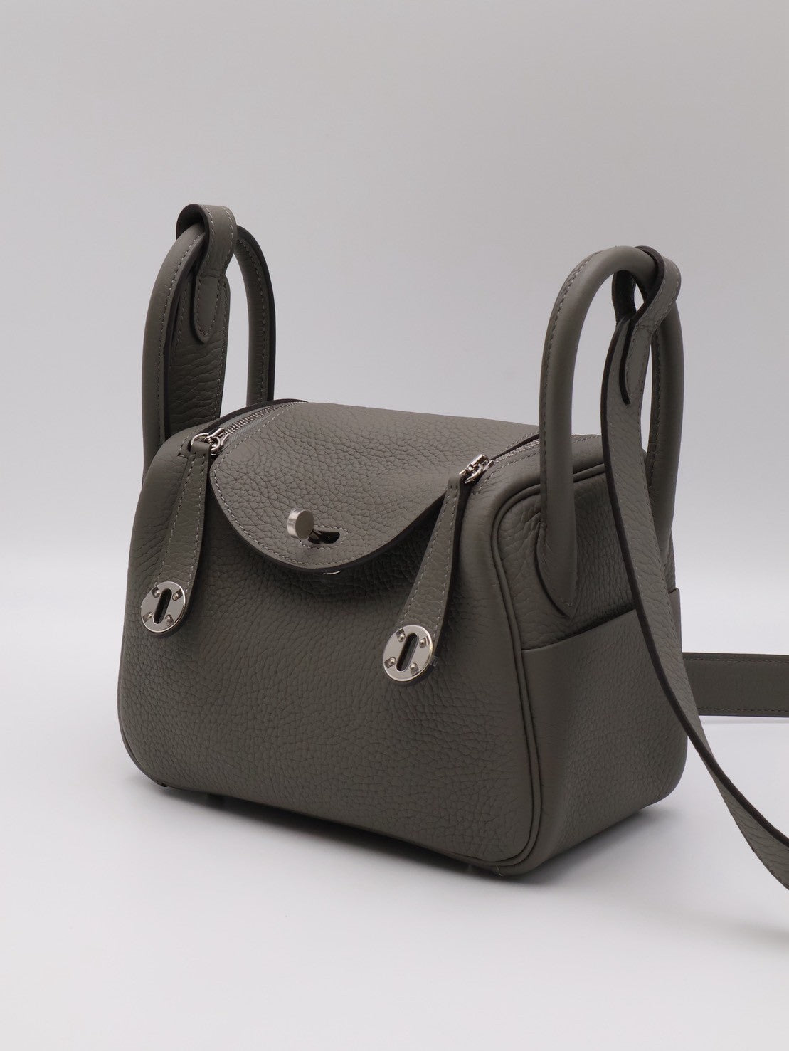 HERMES Mini Lindy - Gris Meyer 0L 積雨雲灰銀 U