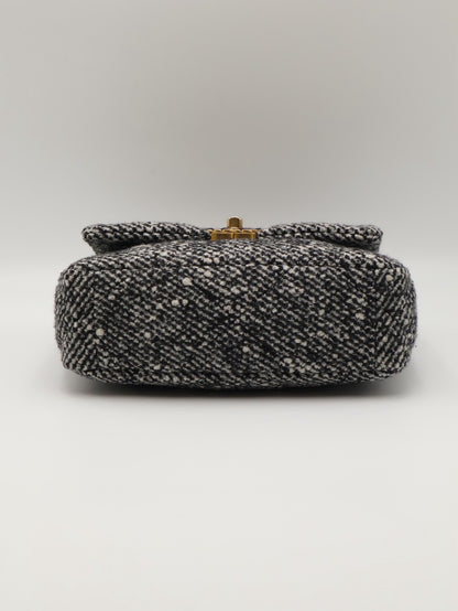 CHANEL 19 Bag 菱格紋手提肩背包 26 - 毛呢金