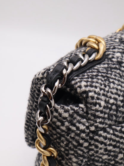 CHANEL 19 Bag 菱格紋手提肩背包 26 - 毛呢金