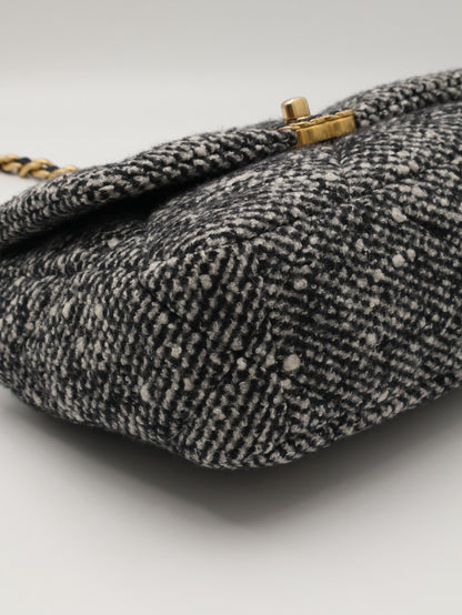 CHANEL 19 Bag 菱格紋手提肩背包 26 - 毛呢金